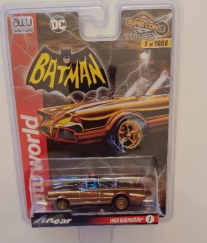 Gold 1966 Batmobile Auto World Slot Car 1 of 1000 produced Las Vegas Exclusive