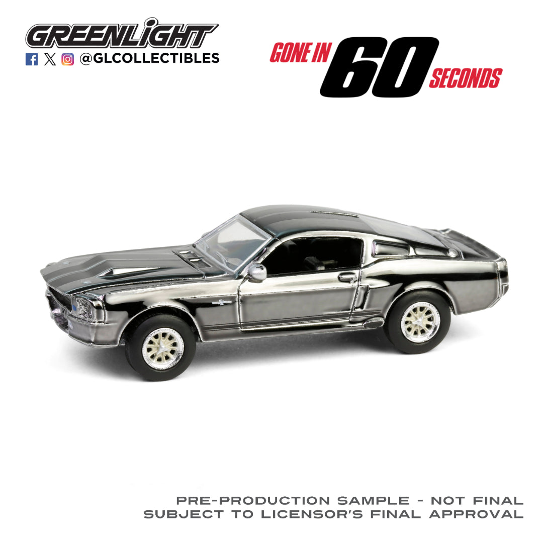 1:64 Gone in Sixty Seconds (2000) - 1967 Ford Mustang "Eleanor" - Silver Chrome Edition (Hobby Exclusive)