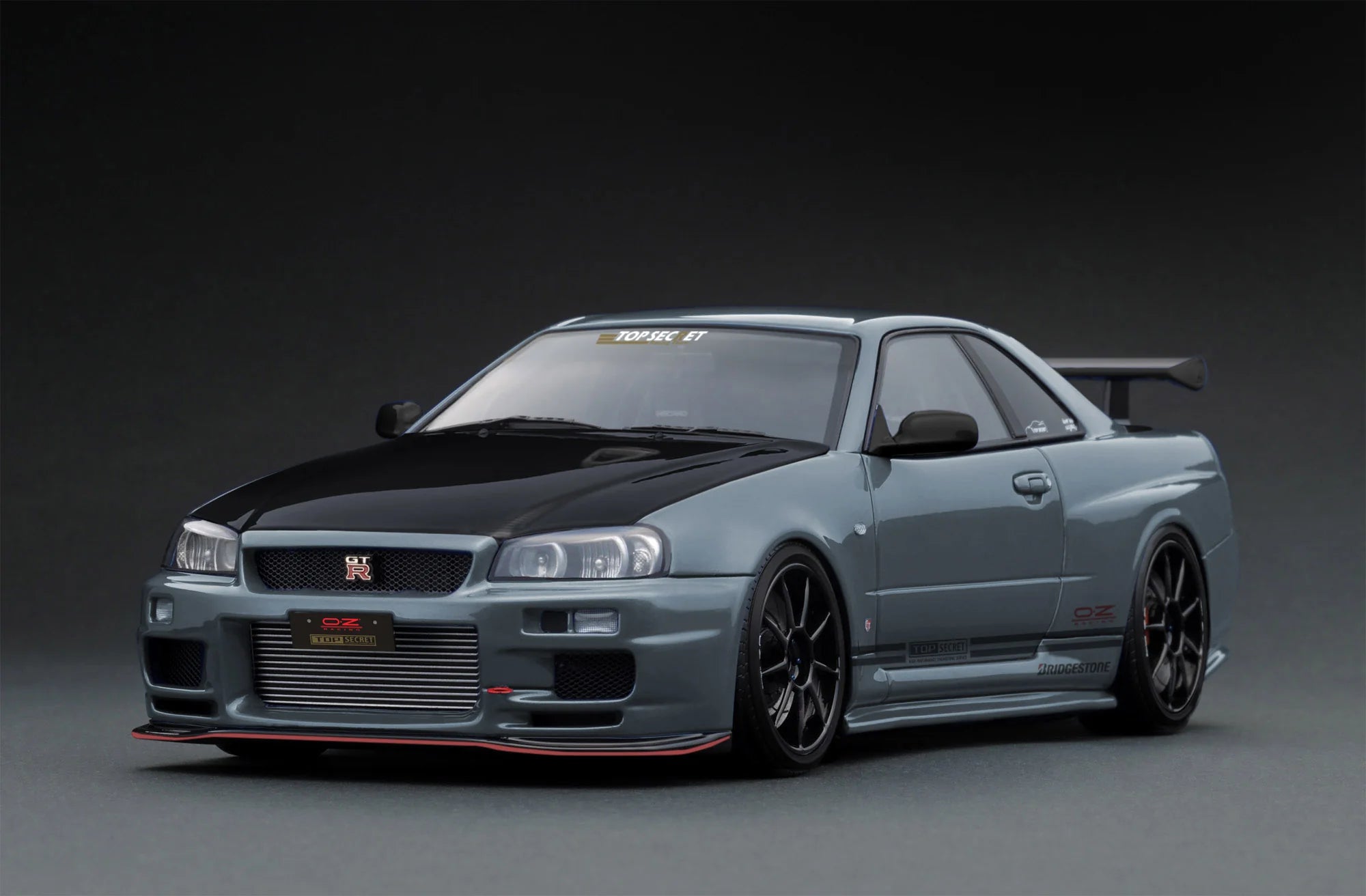 IG3639 TOP SECRET 34GT-R (BNR34) Stealth Gray - Ignition Model 1/18 Scale