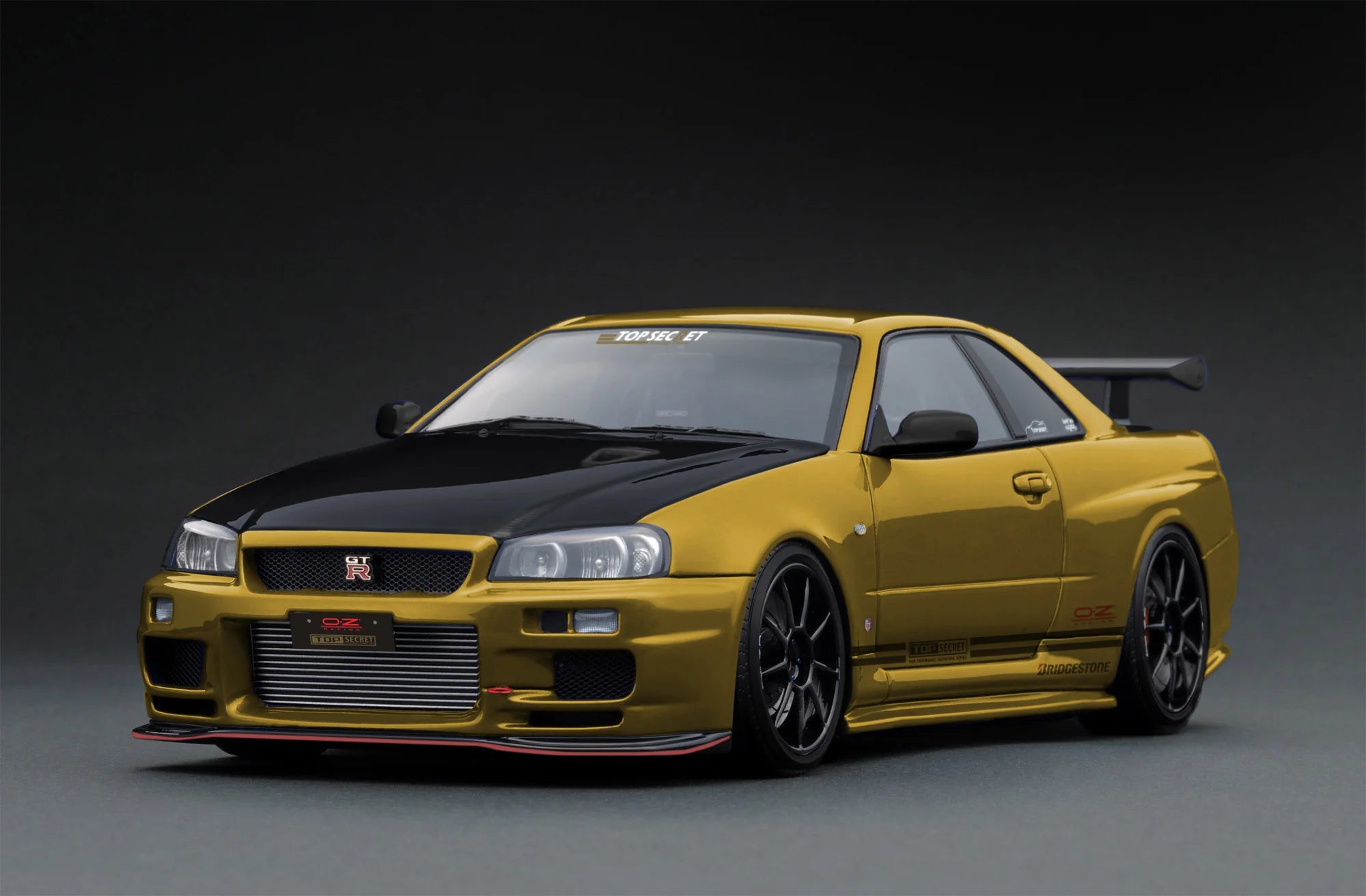 IG3640 TOP SECRET 34GT-R (BNR34) Gold - Ignition Model 1/18 Scale