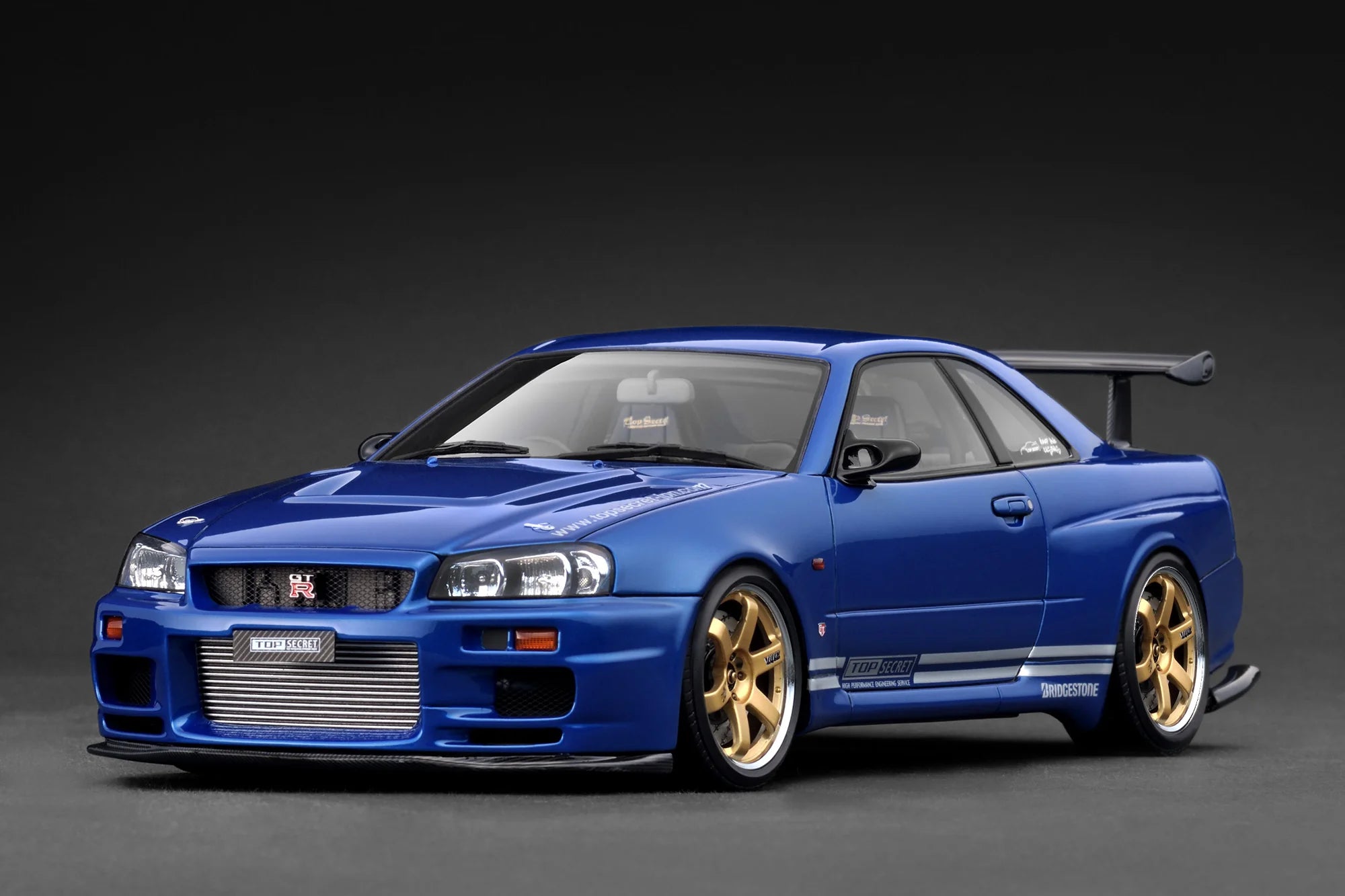 IG3848 TOP SECRET 34GT-R (BNR34) Blue Metallic 1/18