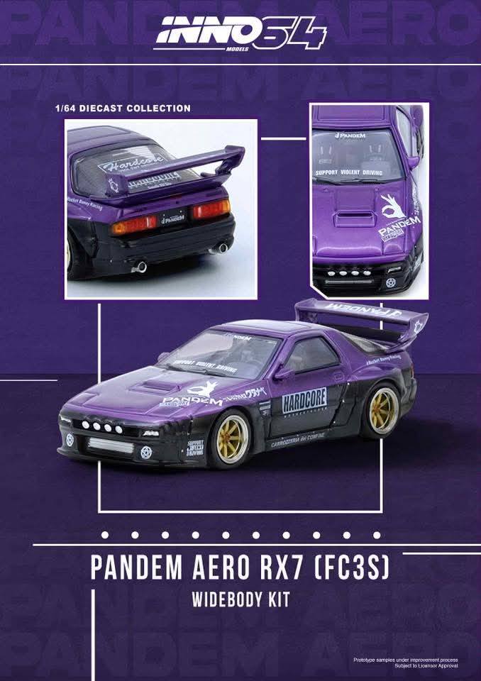 Innn064 Pandem Aero RX7 Widebody Purple