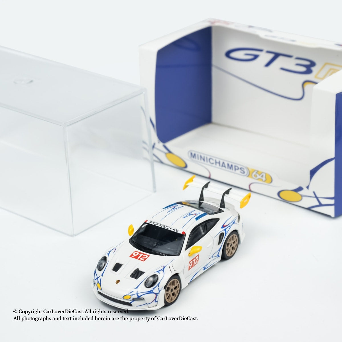 PORSCHE 911 (992) GT3 RS - 2024 - WHITE W YELLOW ACCENTS - EXCLUSIVE FOR CLDC