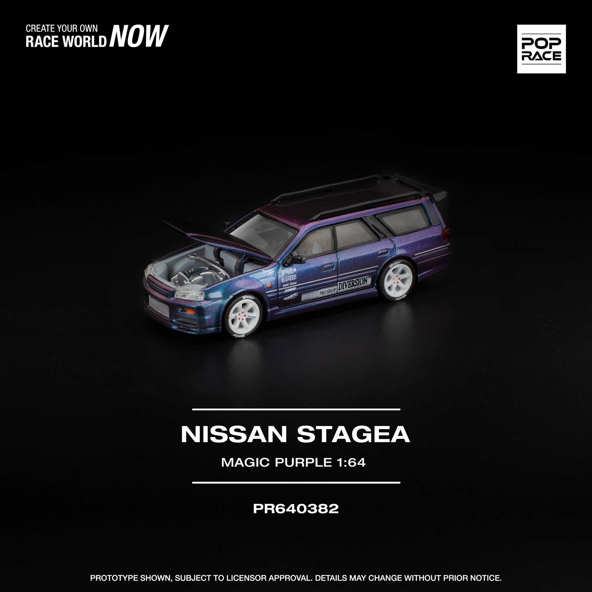 Pop Race PR640382 NISSAN STAGEA MAGIC PURPLE