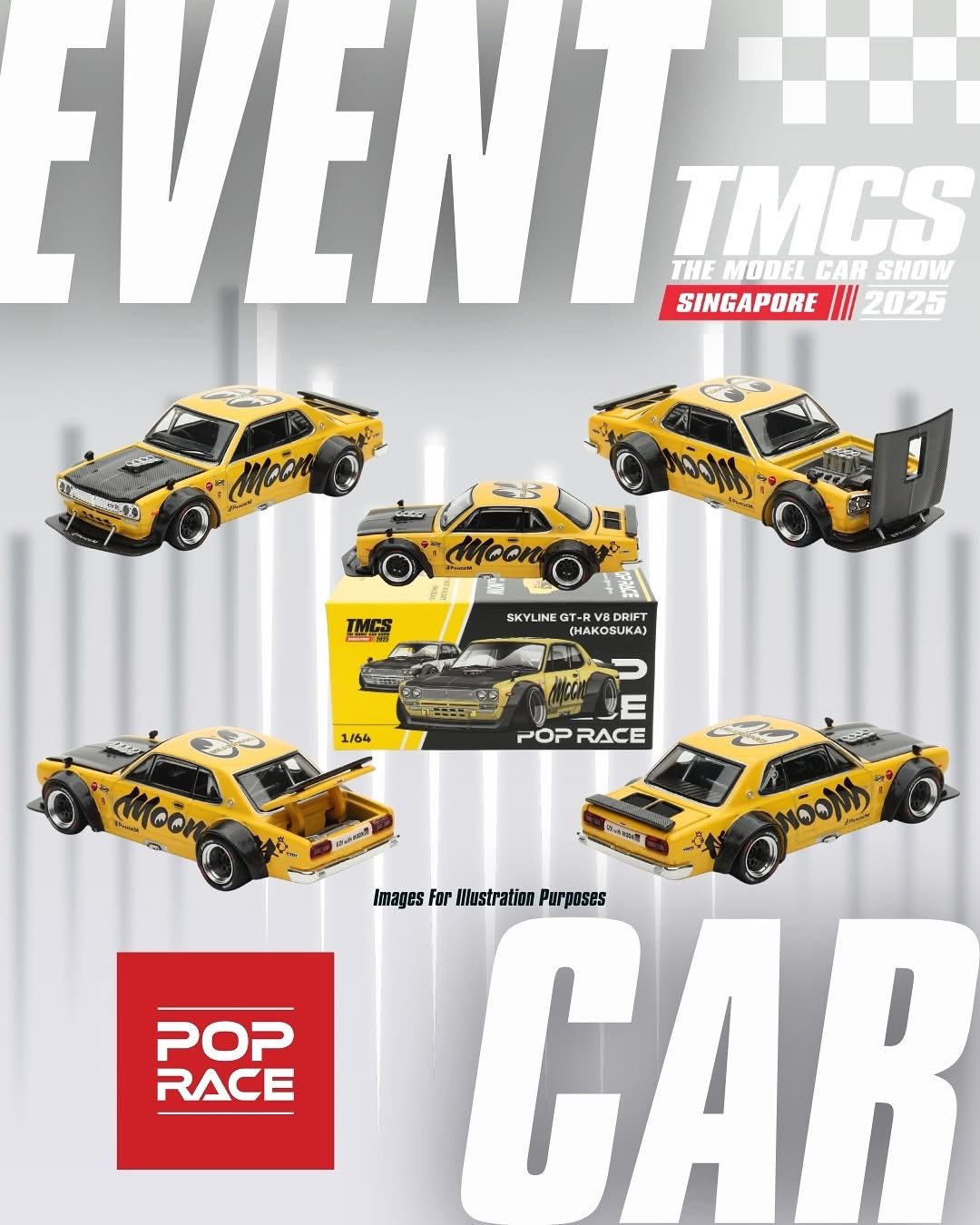 Pop Race The Model Car Show Exclusive Skyline Drift Hokosuka Mooneyes
