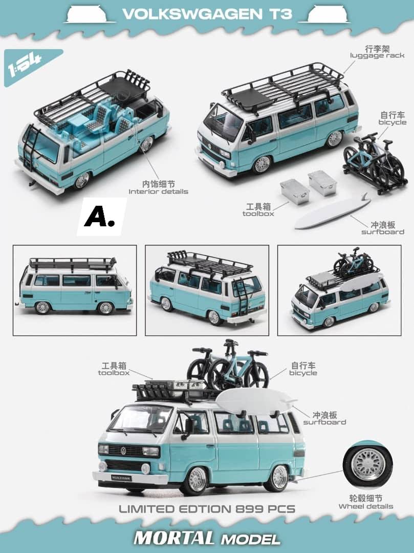 Mortal Volkswagen Type 2 T3 Carrera Bus B32 Lowride with Bbs wheels Tiffany Blue