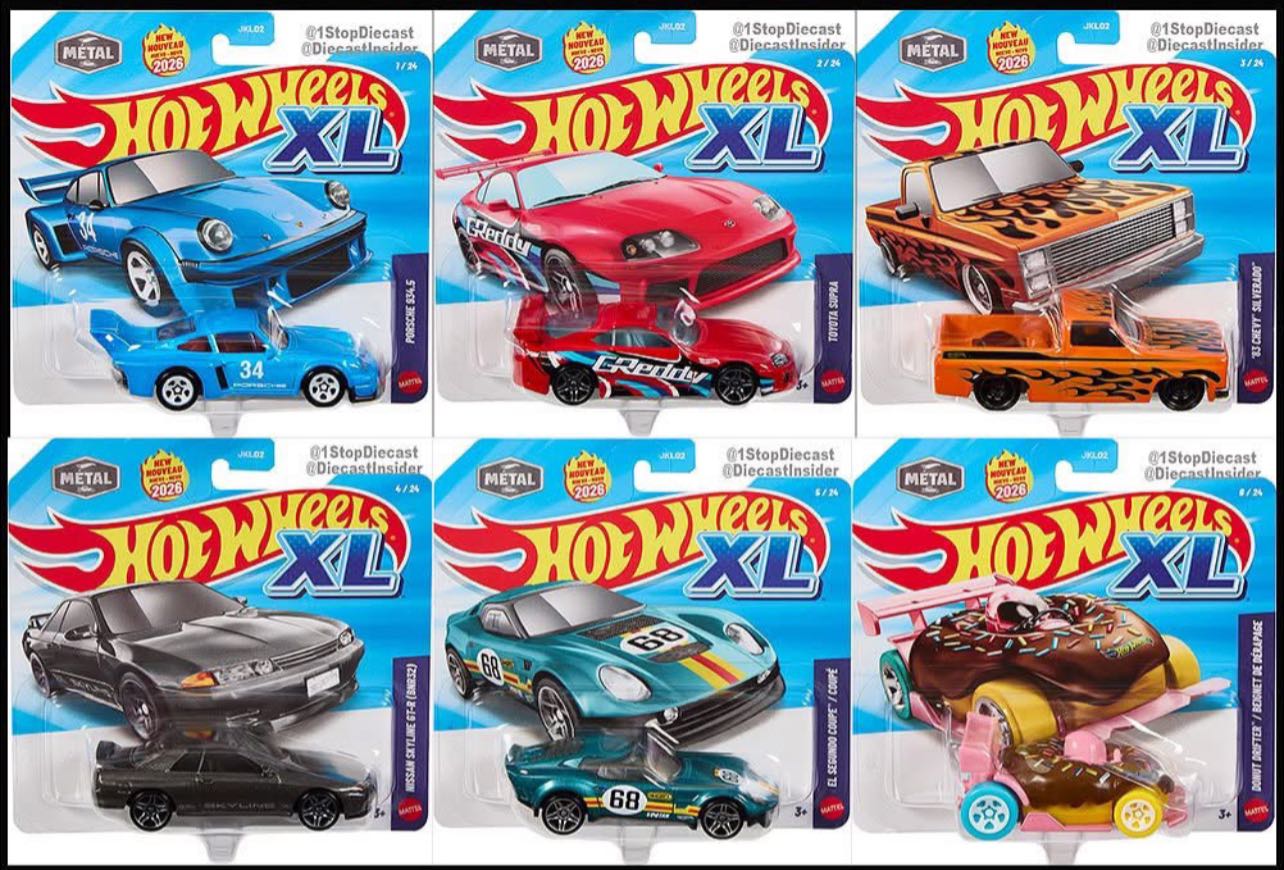HOT WHEELS 2026 BASIC XL SERIES CASE 0F 6 DASH A