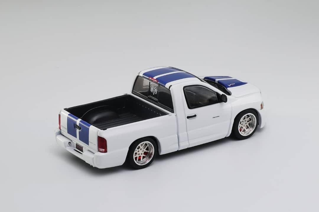Shoom64 x GCD 1:64 Diecast Model Dodge Licensed Product - RAM SRT-10 Pickup - White