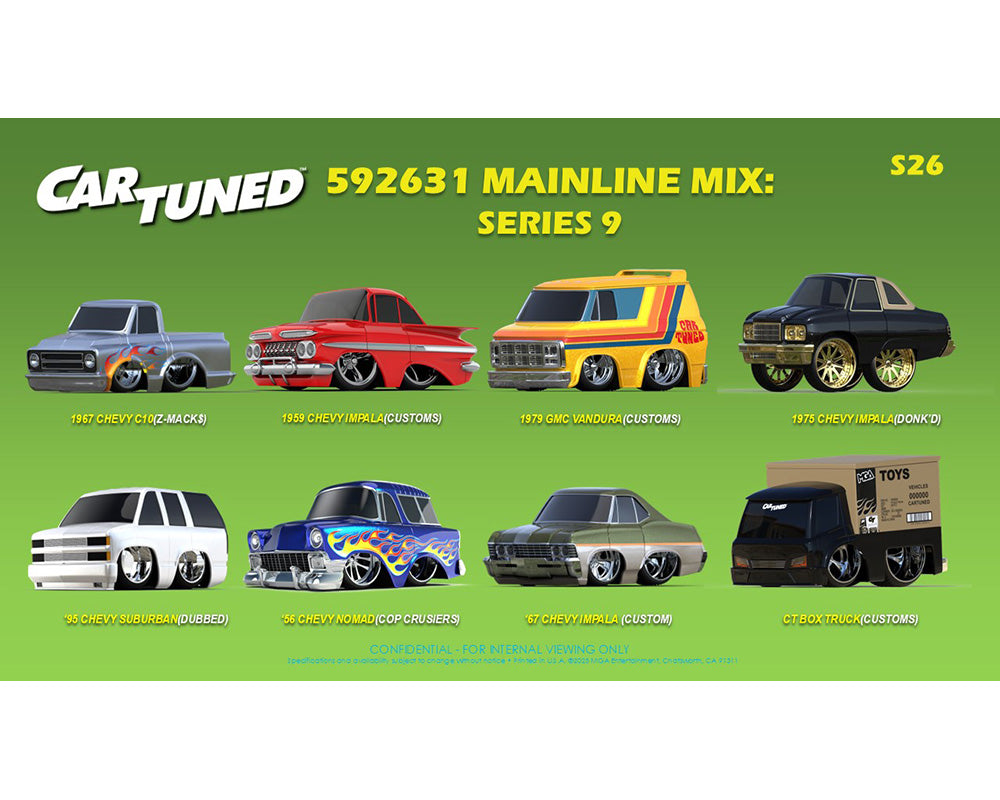 (Preorder) CarTuned 1:64 Series 9 Mainline Assortment of 8 Styles 2026