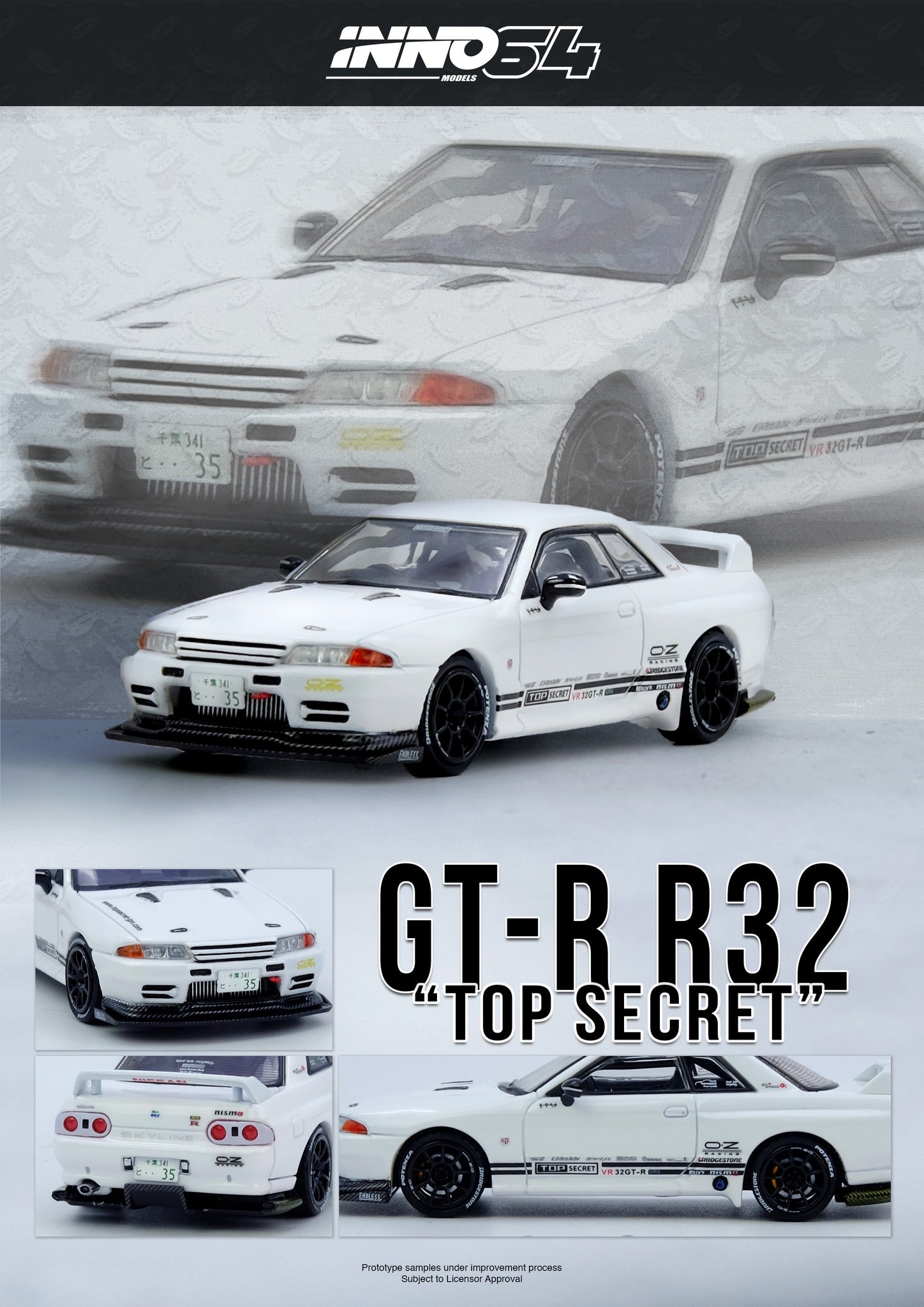 INNO64 TOP SECRET VR32 GT-R White
