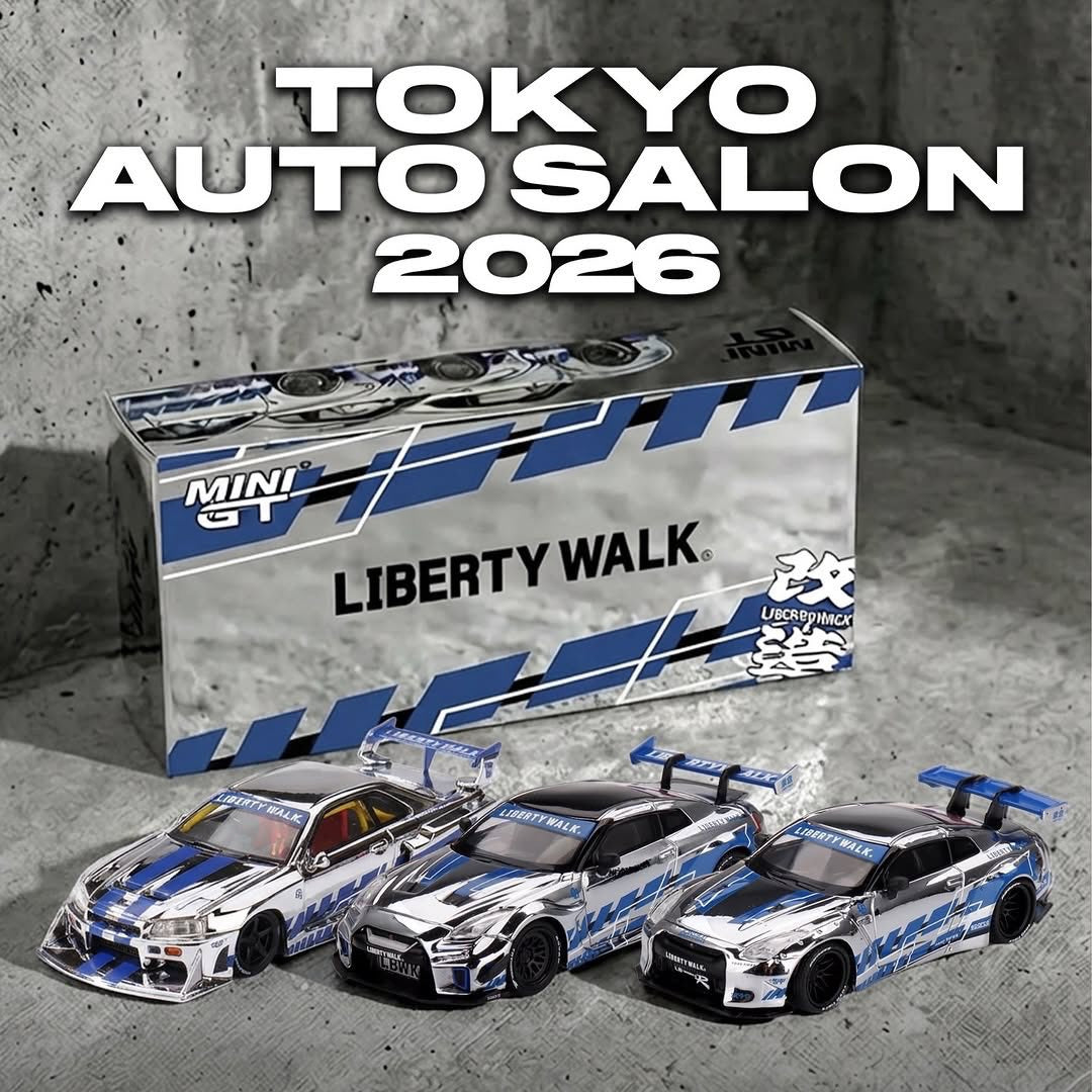 Mini GT x LBWK Tokyo Auto Salon Japan next month. 🇯🇵 Tokyo Auto Salon 2026