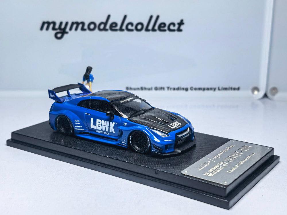 MC 1/64 LB GTR GT Diecast Model MC640005I Blue Carbon Fiber Cover Paint