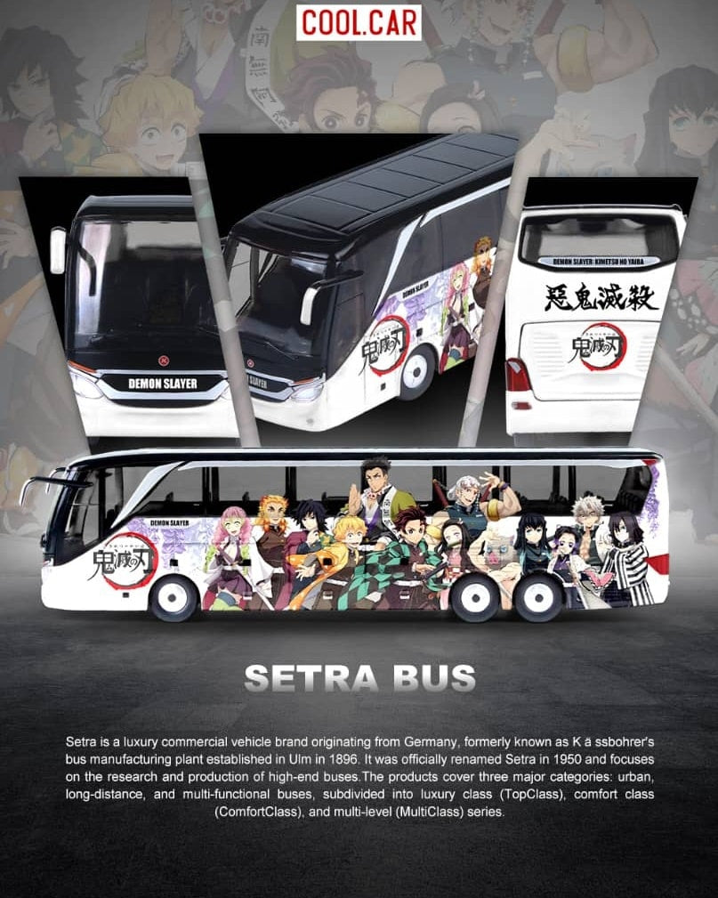 Cool Car 1:64 Diecast Model Bus Demon Slayer Livery(CC800704)