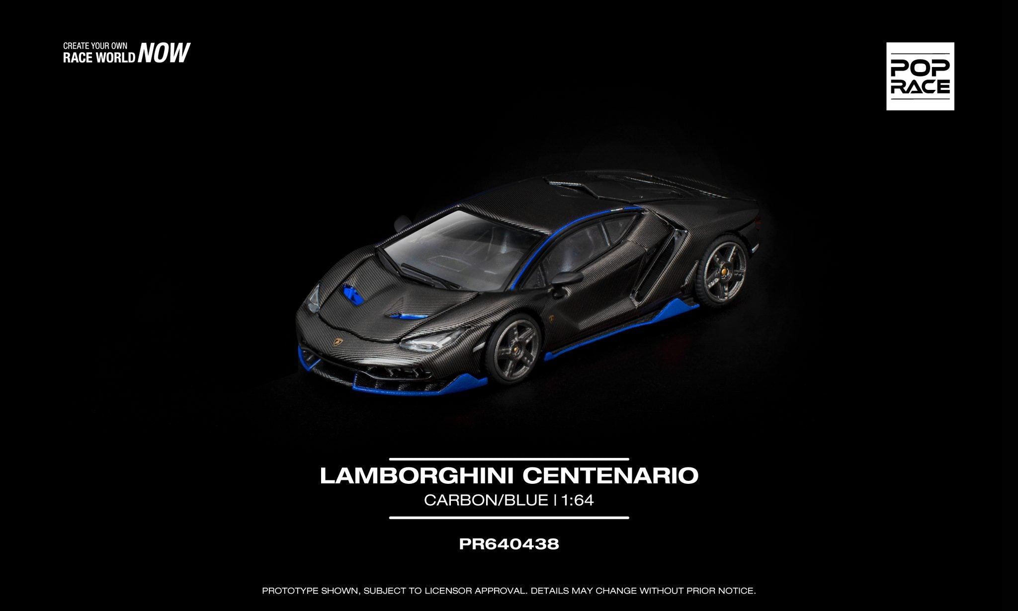 Pop Race PR640438 LAMBORGHINI CENTENARIO CARBON BLUE