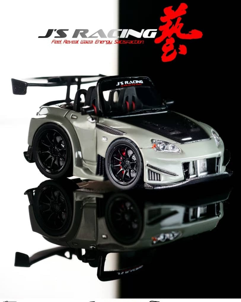 Era Q x KR x Peako 1:64 Resin Q Car Model Honda / J's Racing Licensed Product - S2000 J's Racing Modified Hongkong TAS Event Car - Green Color