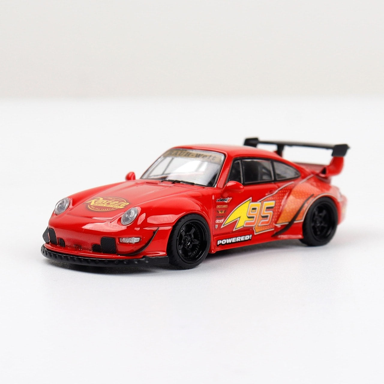 DEcode Model 1:64 Diecast Model McQueen 95# RWB993 Black Rims