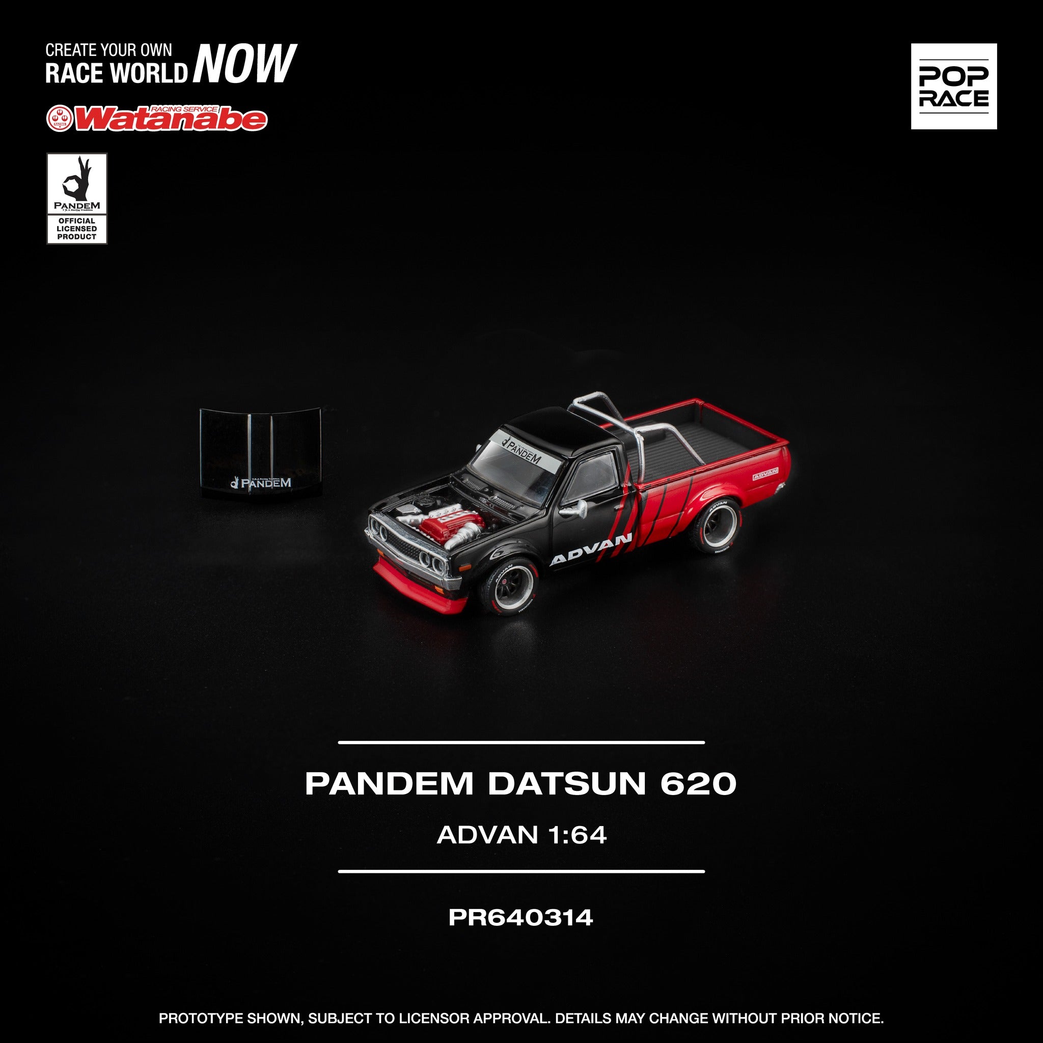 Pop Race PR640314 PANDEM DATSUN 620 ADVAN
