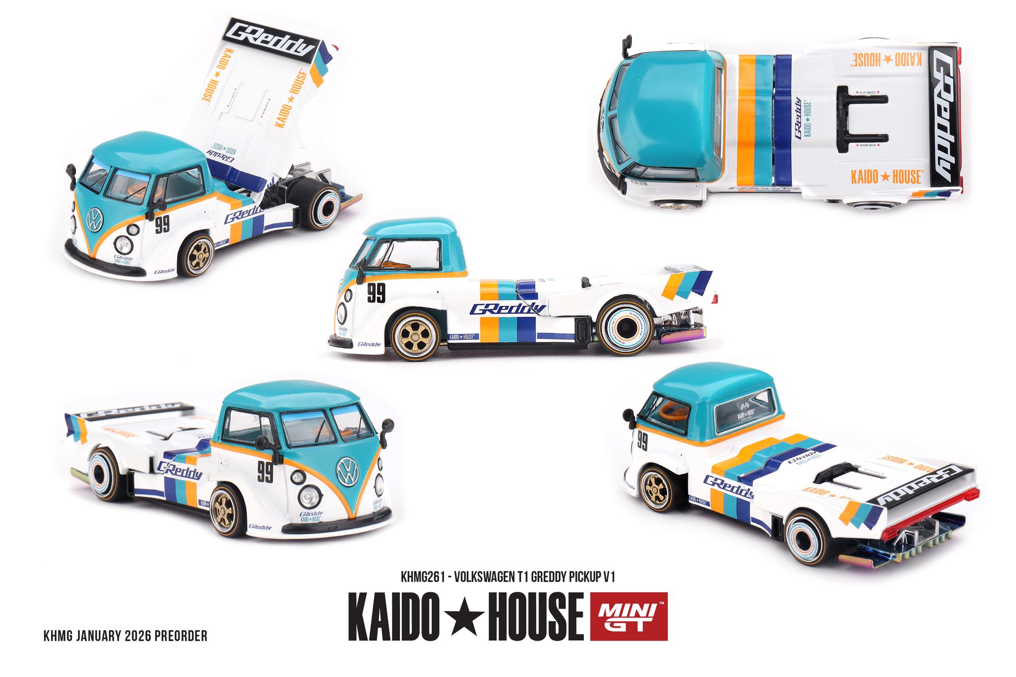 Kaidohouse KHMG261 Volkswagen T1 GReddy Pickup V1