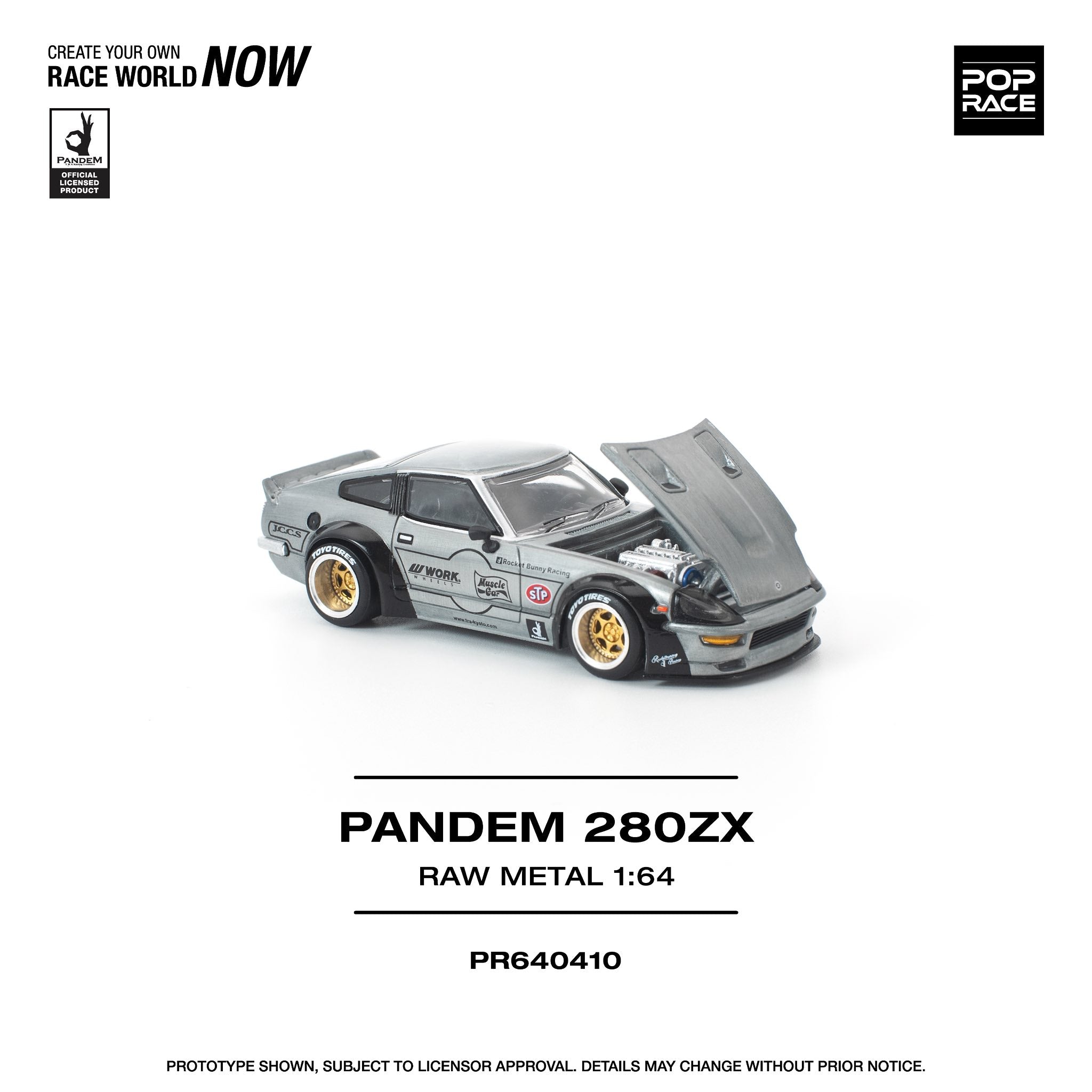 Pop Race PR640410 Product Name: PANDEM 280ZX - RAW METAL