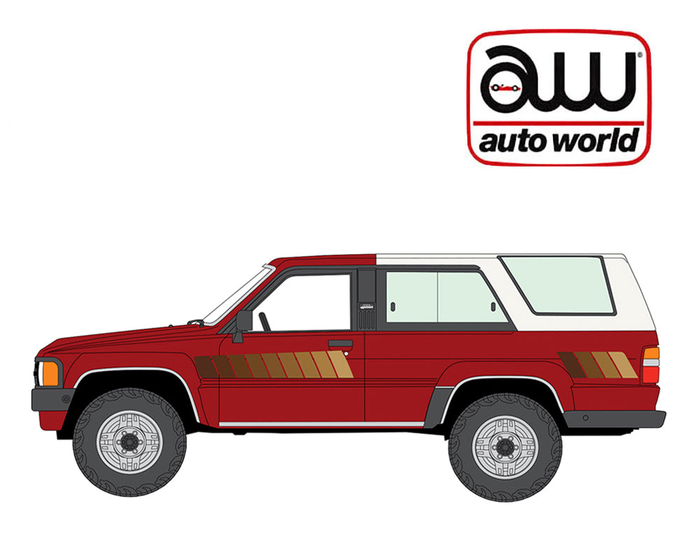 (Preorder) Auto World 1:64 2026 Premium Release 3B – 1984 Toyota 4Runner – Wine Red w/ White Top