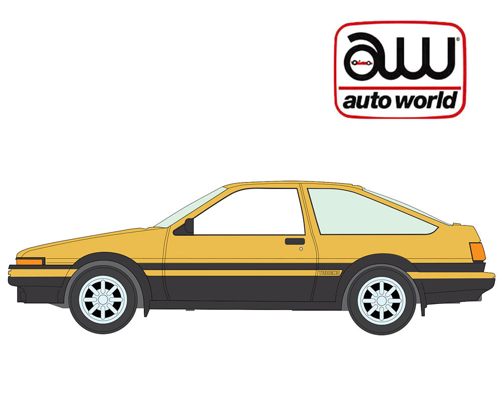 (Preorder) Auto World 1:64 2026 Premium Release 5A – 1983 Toyota Sprinter AE86 Hatchback – Gold