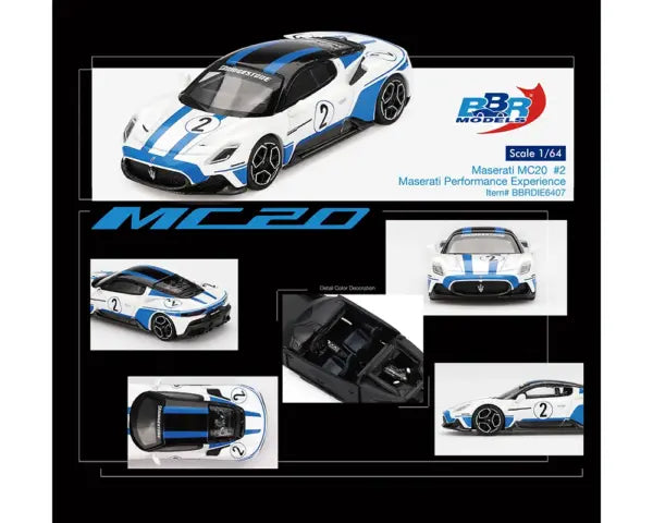 (Preorder) BBR Models 1:64 Maserati MC20 #2 Maserati Performance