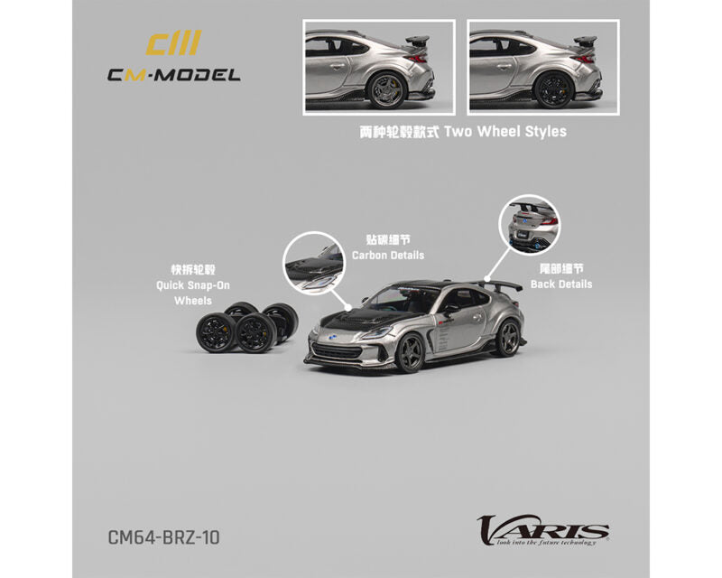 (Preorder) CM Model 1:64 Subaru BRZ Varis Widebody- Metallic Grey- Limited Edition