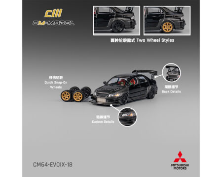(Preorder) CM Model 1:64 Mitsubishi Lancer Evoix – Carbon – Limited Edition