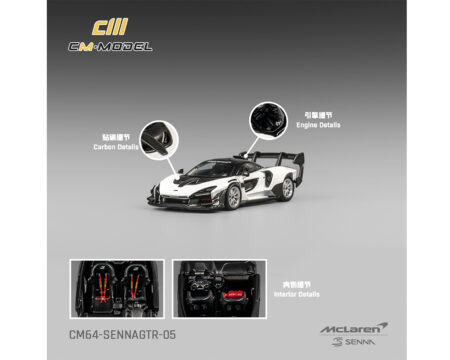 (Preorder) CM Model 1:64 Mclaren Senna GTR – White – Limited Edition