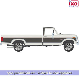 IXO 1986 Ford F-150 XLT Lariat Long Bed Styleside 4x2 - Combination Tu-Tone Colonial with and Dark Grey Metallic