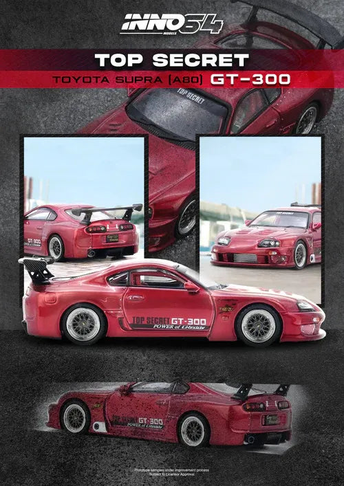 Consignment IN64-A80TS-RED – 1:64 TOYOTA SUPRA (A80) “TOP SECRET” Red