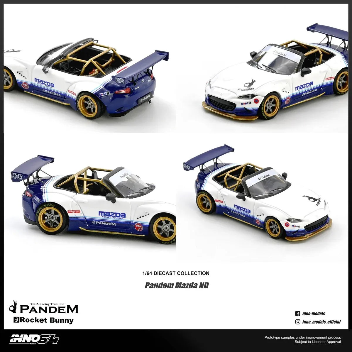 Consignment IN64-MX5P-ND-01 – 1:64 1:64 Mazda MX-5 (ND) Miata “PANDEM ROCKET BUNNY” V1.0 – White