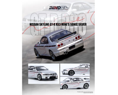 (Preorder) Inno Models 1:64 Nissan GR-R R33 Tuned by Mine’s – Silver – Inno64