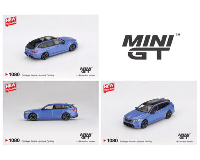 (Preorder) Mini GT 1:64 BMW M5 Touring (G99) – Marina Bay Blue Metallic