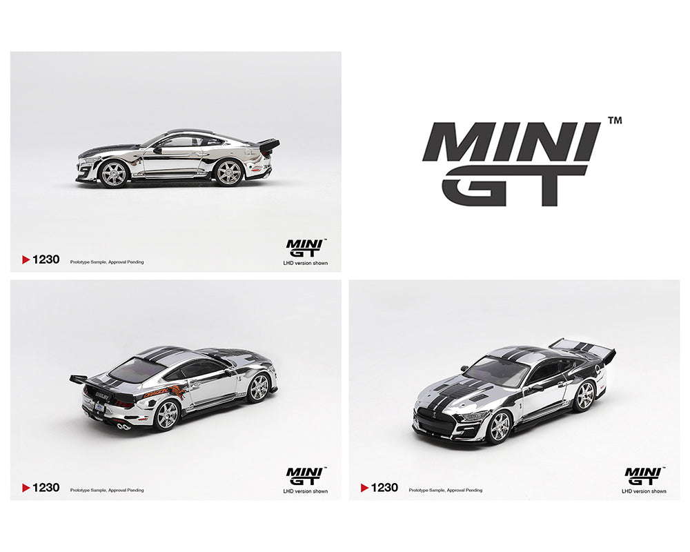 (Preorder) Mini GT 1:64 Shelby GT500 Dragon Snake Concept – Chrome Silver –