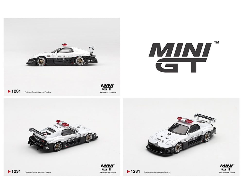 Preorder) Mini GT 1:64 MAZDA RX-7 LB-Super Silhouette Police – White – Limited