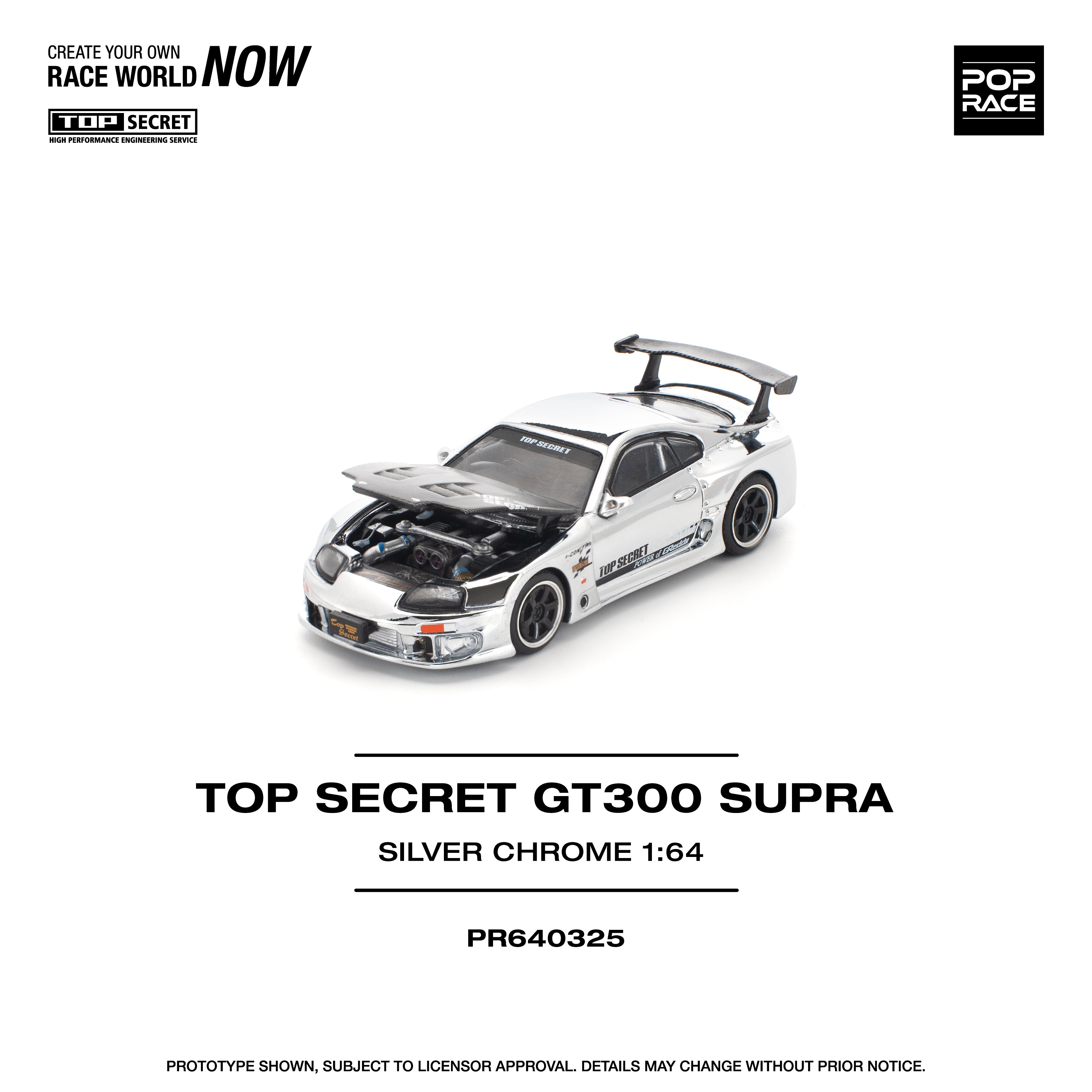 Pop Race PR640325 Top Secret Supra GT Chrome