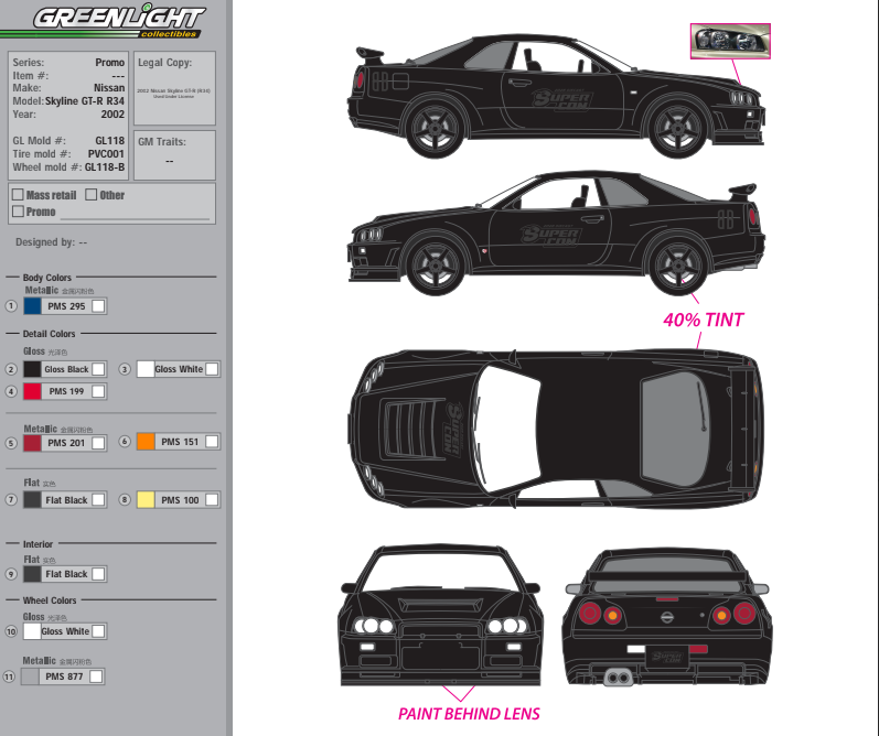 2026 Las Vegas Super Convention Greenlight Black Bandit Nissan Skyline R34