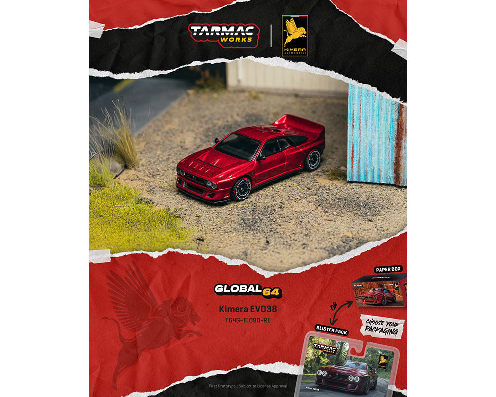 PreOrder -(Preorder) Tarmac Works 1:64 Kimera EVO38 – Red – Global64 – Limited Edition