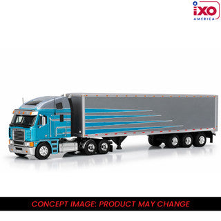 1:64 2002 Freightliner Argosy - Grey and Blue with modern trailer