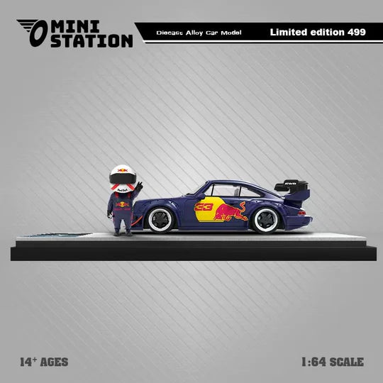Mini Station 1:64 Porsche RWB 964 #33 Redbull Livery
