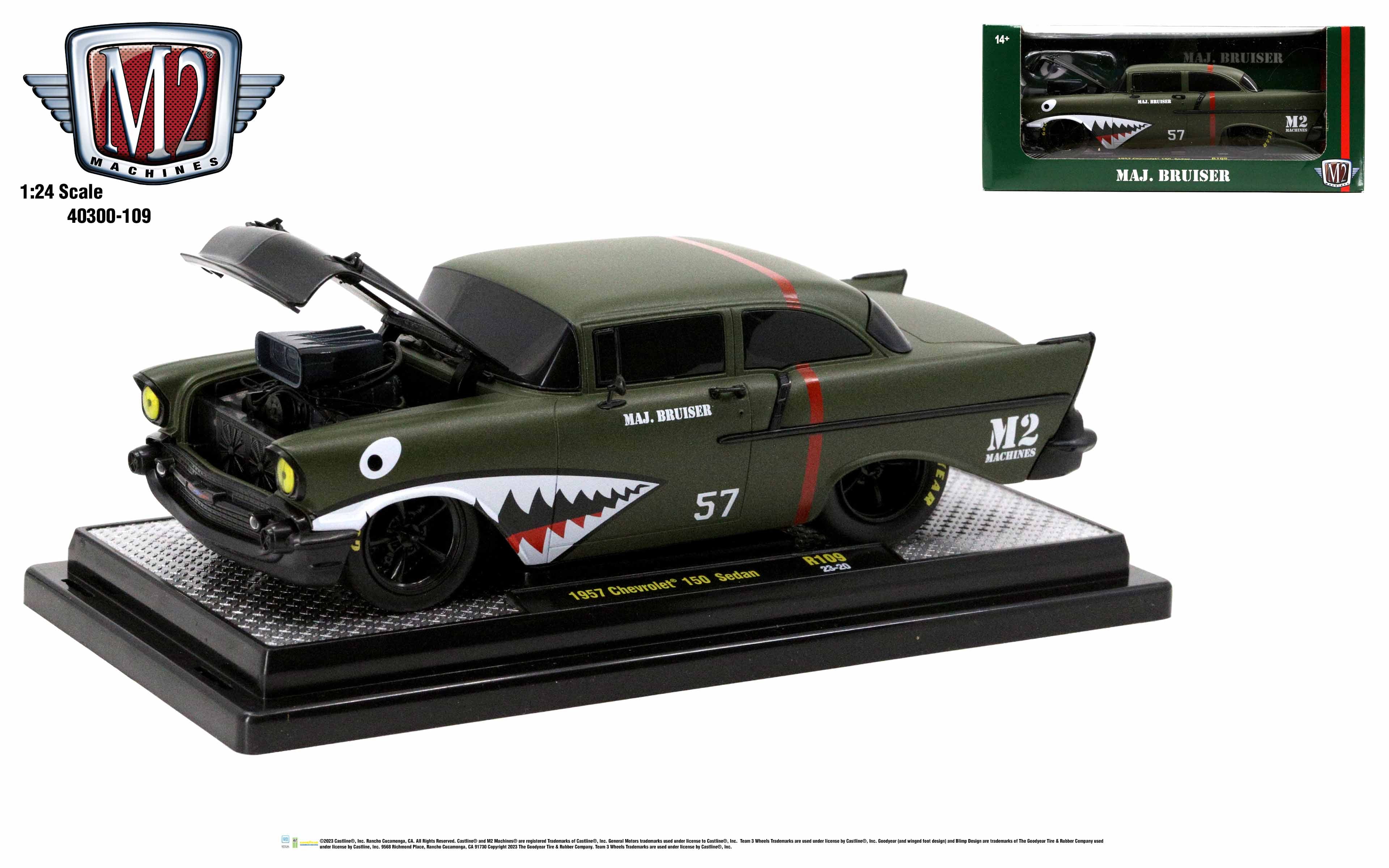 Ground Pounders 1957 Chevy 150 Sedan 1/24 Shark Mouth