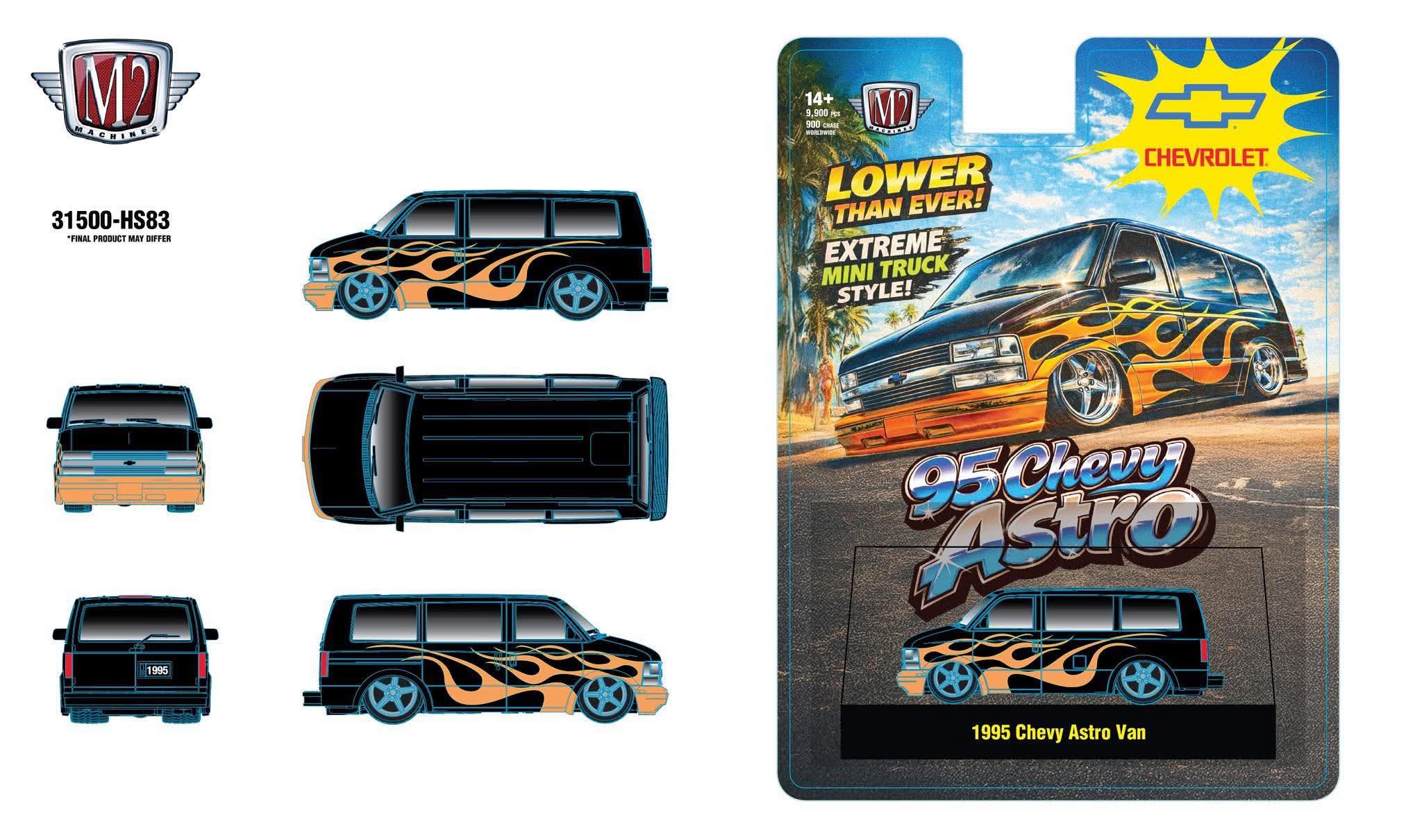 (Preorder) M2 Machines 1:64 1995 Chevrolet Astro Van
