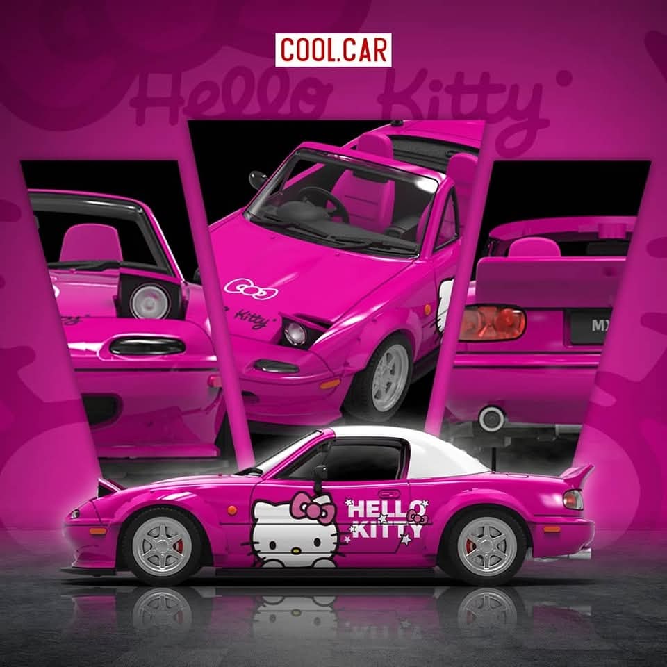 Cool Car x Time Micro TM 1:64 Diecast Model
MX-5 Eunos Roadster (NA/Miata) Wildbody - Deep Pink