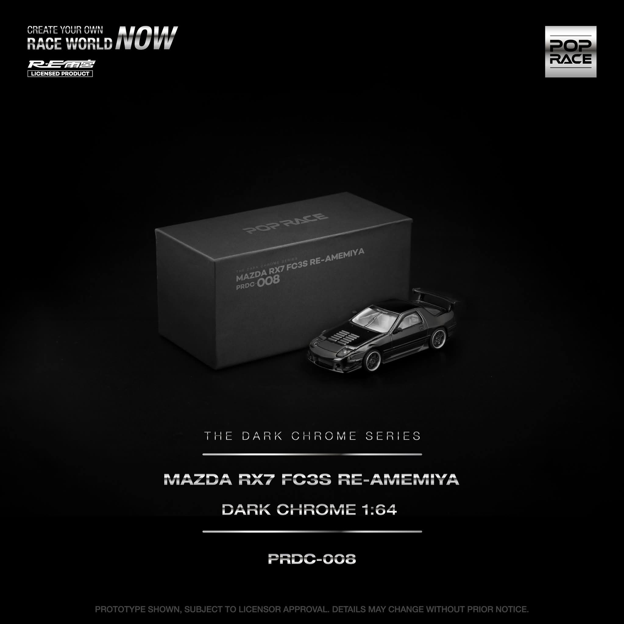 Pop Race PRDC008 MAZDA RX7 (FC3S) RE-AMEMIYA DARK CHROME