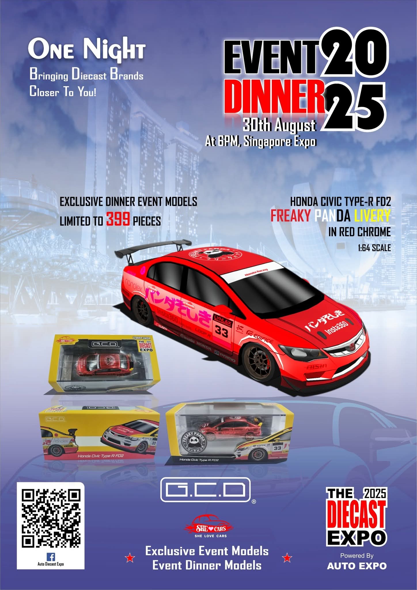 One Night In Singapore Dinner Exclusive GCD Freaky Panda Honda Civic