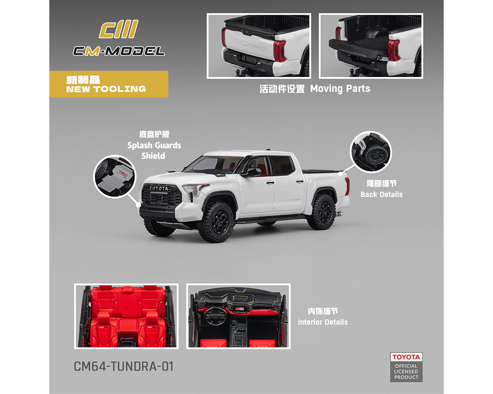 (Preorder) CM Model 1:64 Toyota Tundra – White – Limited Edition