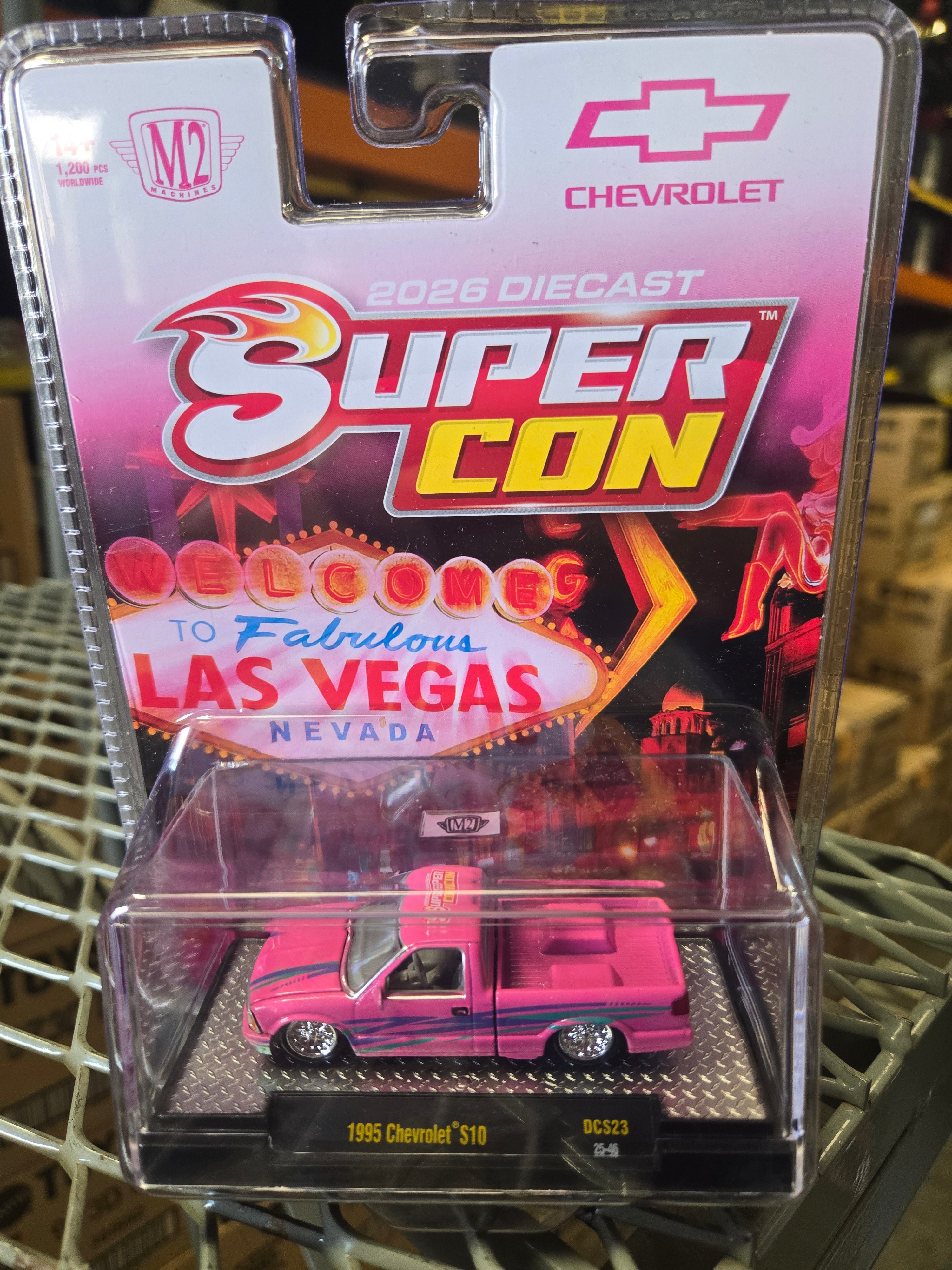 2026 Las Vegas Super Convention M2 S10 Mini Truck New Casting Pink