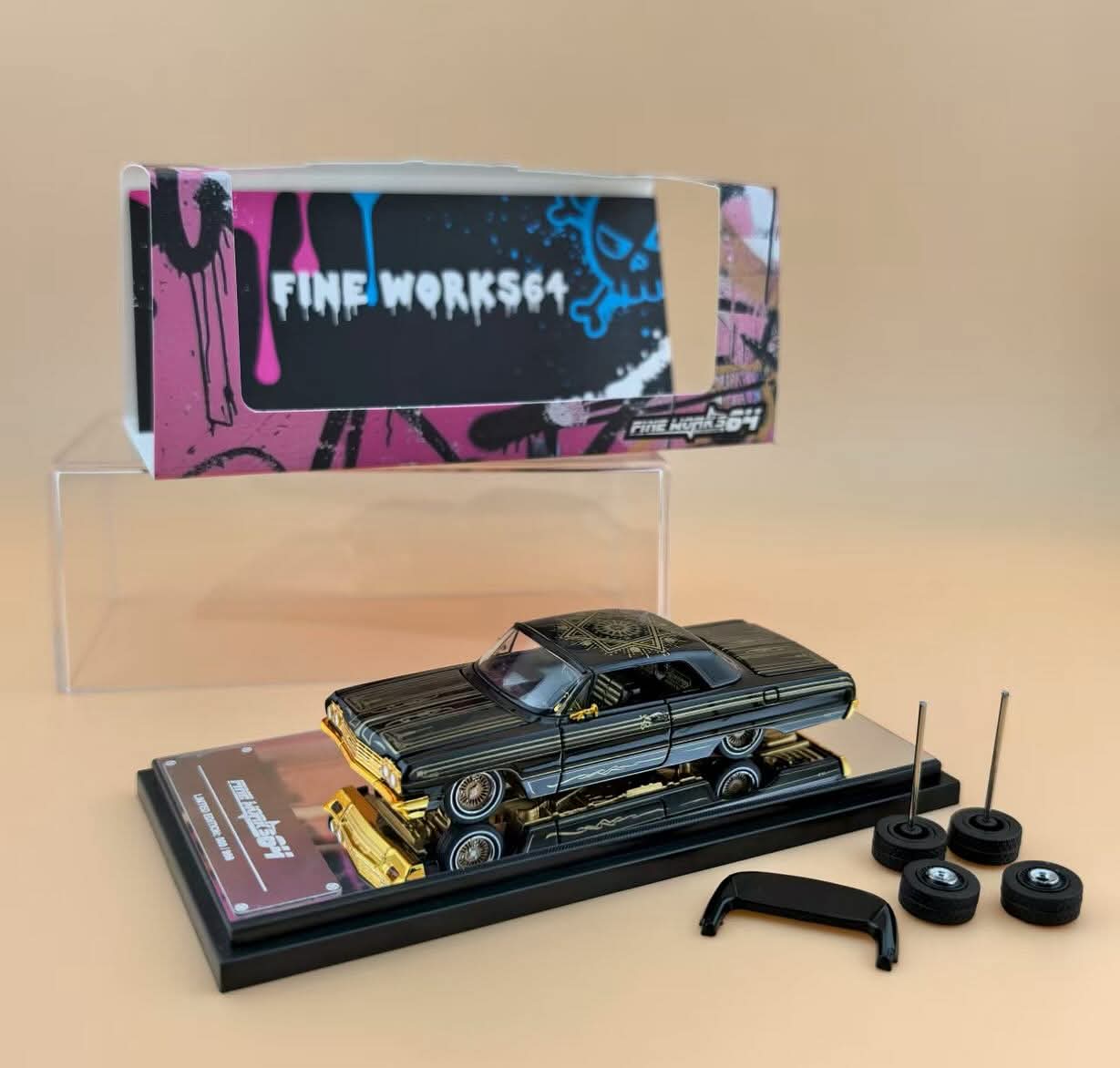 Fine Works64 1/64 Impala Car
Black Gold