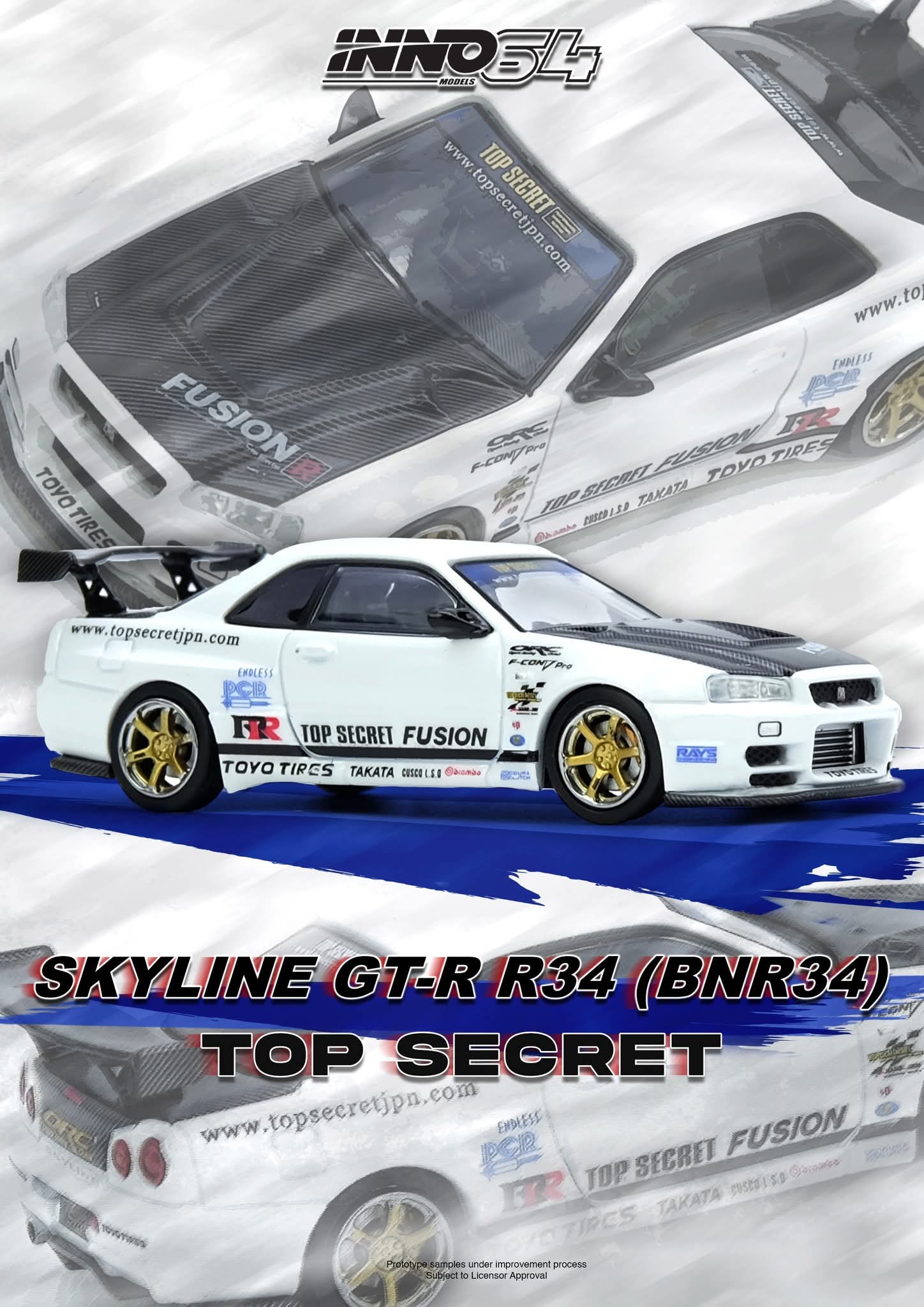 Inno64 TOP SECRET R34 GT-R White